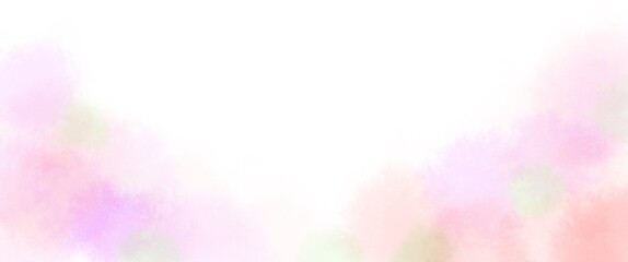 ピンクの水彩画