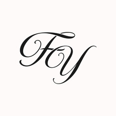 FY fashion luxury initial logo vector