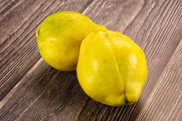 Ripe sweet fresh juicy quince