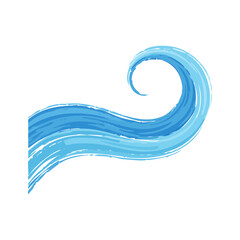 Ocean wave watercolor art