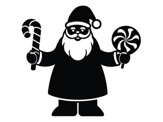 santa candy vector icon