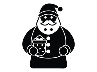 santa cookie gift vector icon