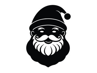 santa face hat vector icon