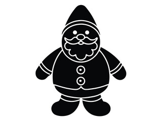 santa gingerbread cookie vector icon