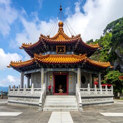 Asian Pagoda on a sunny day