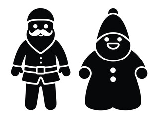 santa gingerbread man vector icon