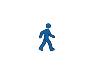 Obraz premium Walking Man icon vector design art illustration.