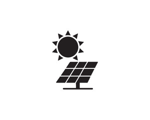 Solar Energy icon vector design art illustration.