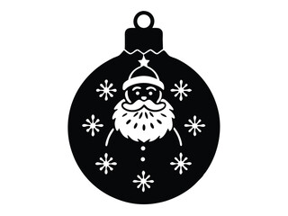 santa snowy ornament vector icon