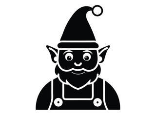 santa workshop elf vector icon