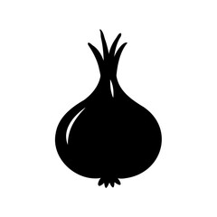Onion icon vector, onion silhouette vector illustration
