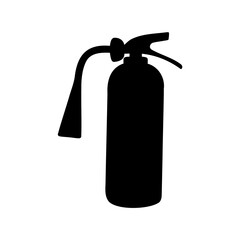 Fire extinguisher vector silhouette, Fire extinguisher icon vector