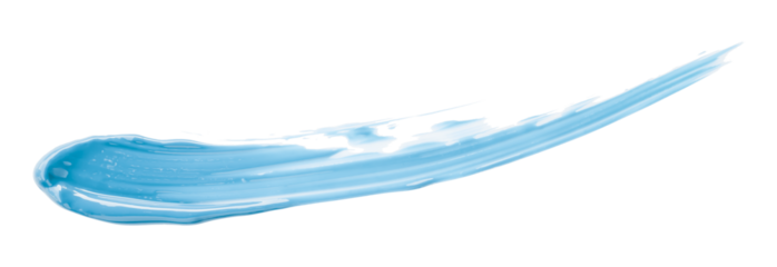 light blue watercolor brush isolated on transparent background