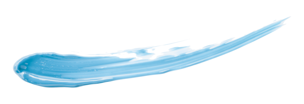 light blue watercolor brush isolated on transparent background