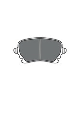 Brake pad. Brake pad icon. Single brake pad used in automotive braking	