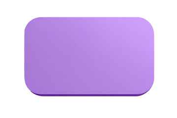 Purple Rounded Rectangle Object on White Background