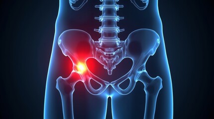 The image should have a dark blue, almost black, background with the bones themselves rendered in a vibrant, glowing blue light.