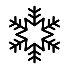snowflake line icon