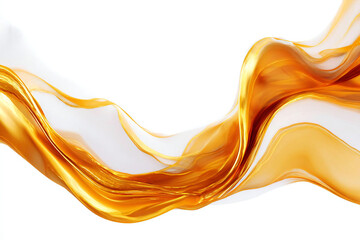 アルコールインクアート、流れるオレンジと金色の抽象的な背景