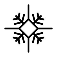 Snowflake line icon