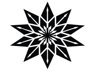 snowflake star vector icon
