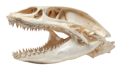 Fascinating marine fossil skull discovery museum exhibit science isolated on transparent background