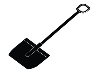 snow shovel vector icon