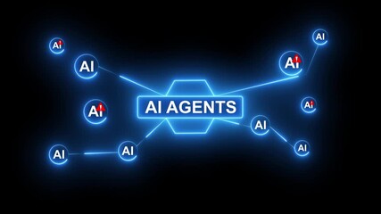 AI agents System hacked warning alert concept on the transparent background. Cyber security and cybercrime. Compromised information internet. - Powered by Adobe