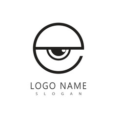 Stylized Eye logo vector symbol illustration element design