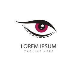 Stylized Eye logo vector symbol illustration element design