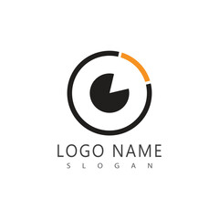 Stylized Eye logo vector symbol illustration element design
