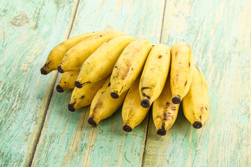 Mini yellow banana fruit heap
