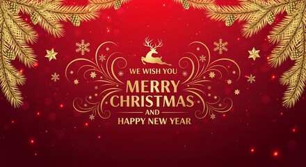 Christmas Flat Lay Merry Holiday Background Candy Cane Pine Holly Red Berries Ornament Winter Greeting Decor Modern Party Card