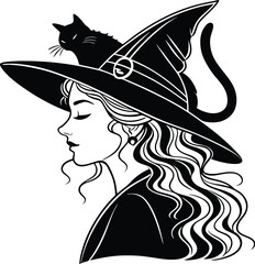 Enchanting Witch Silhouette Vector Collection with Magical Details