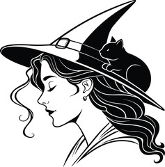 Enchanting Witch Silhouette Vector Collection with Magical Details