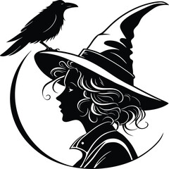 Enchanting Witch Silhouette Vector Collection with Magical Details
