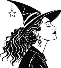 Enchanting Witch Silhouette Vector Collection with Magical Details