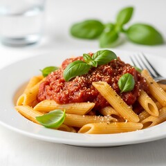 Delicious Penne Pasta with Tomato Sauce.