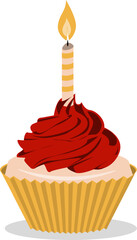 Birthday cake with candle