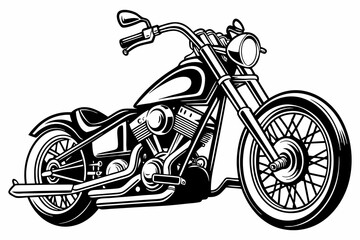 Classic Vintage Motorcycle Vector Illustration &ndash; Retro Bike Art Design