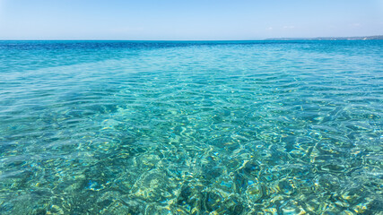 Possidi Cape Seascape with Turquoise Lagoon and Waves