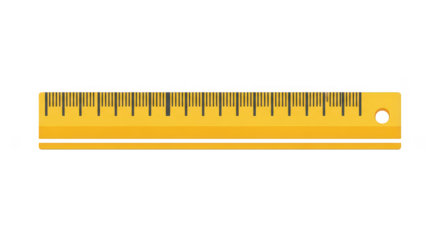 Yellow Ruler Illustration Measurement Tool