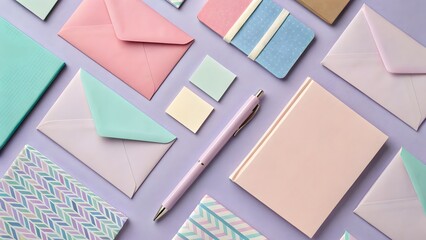 Pastel Stationery & Paper Goods for Writing and Organization

