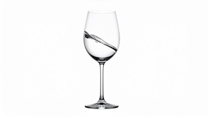 glass on the white 