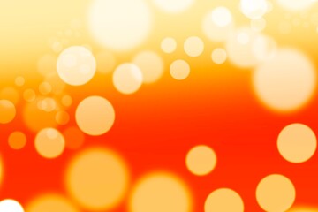 Bright orange and yellow bokeh abstract and cheerful background for sunny days festive celebrations