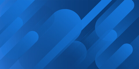 Abstract Blue Geometric Gradient Background. A modern abstract blue background featuring geometric shapes, diagonal lines and smooth gradient layers. Perfect for presentations, digital design websites © Hanofa Febriyanti