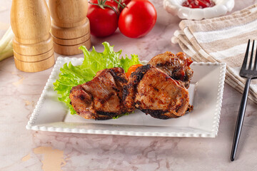 Hot Grilled chicken thigh barbecues