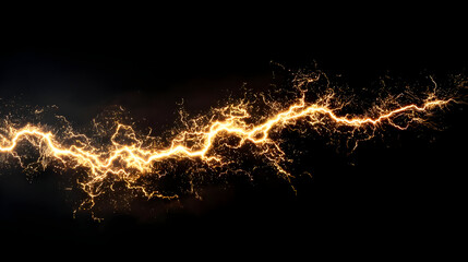 Dynamic close-up of lightning bolt illuminating the dark, showcasing powerful electric energy and natural phenomena.