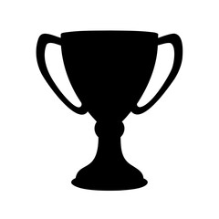 Silhouette of a traditional trophy cup award depicting success and achievement