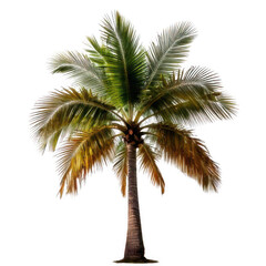 Obraz premium palm tree isolated on white or transparent.